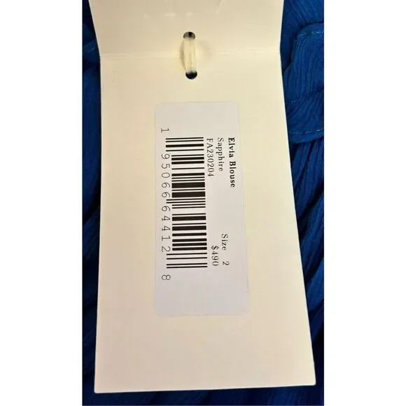 Ulla Johnson Elvia Blouse in Sapphire NWT Size 2 - Picture 7 of 9